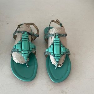 Teal JD Strap sandal